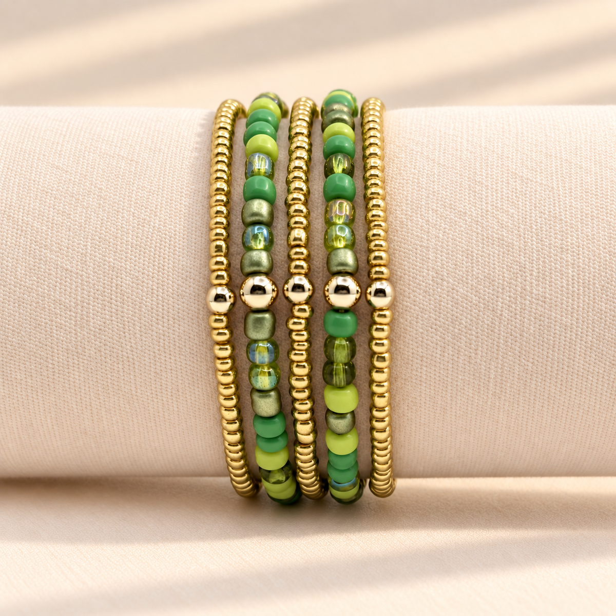 Camouflage Stretch Bracelet Stack