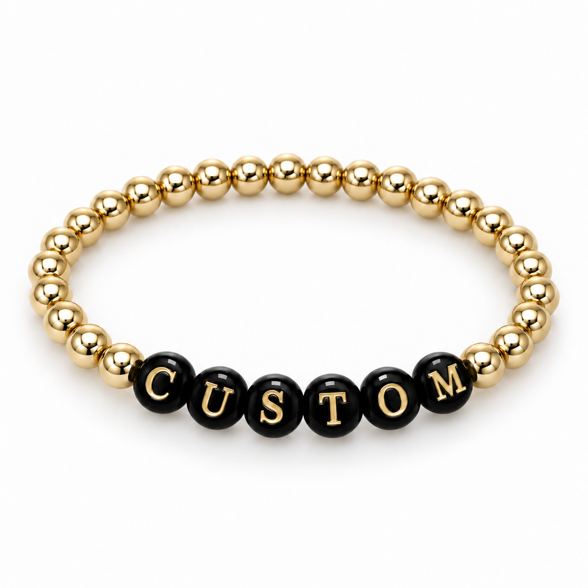 Touch of Glass Personalized Bracelet – Black