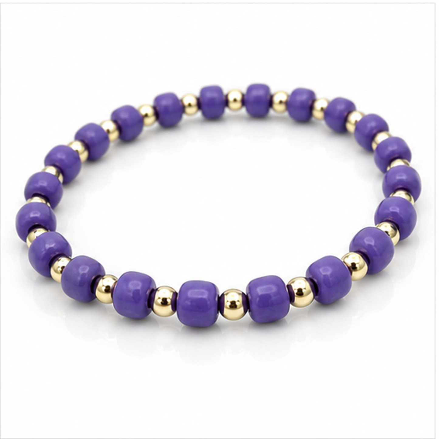Glass Seed Bead Bracelet – Choose Your Color | Shown in Black