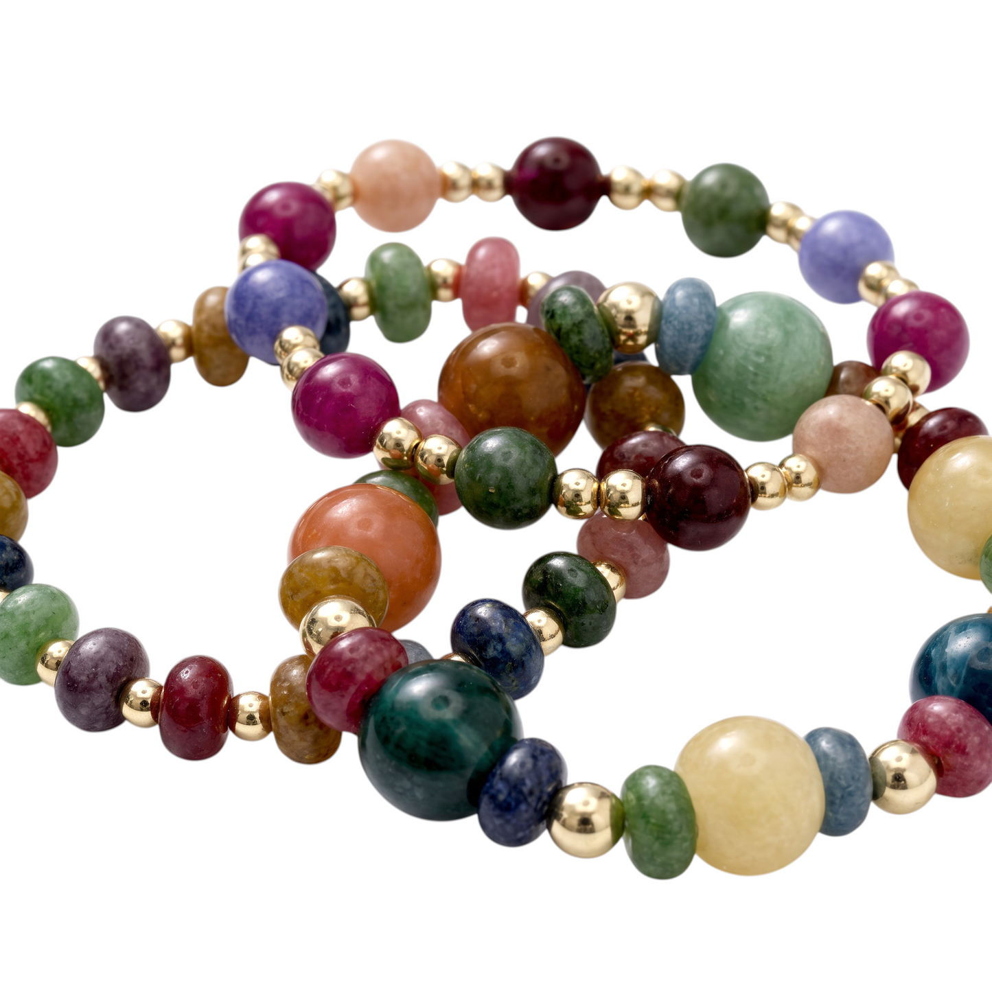Multi Colored Rondelle Stone Bracelet