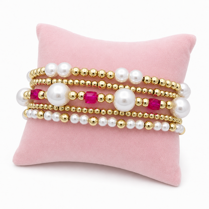 Fuchsia & Pearls