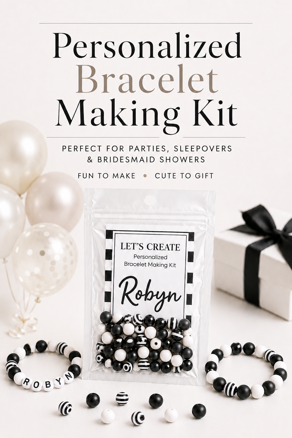 Personalized Party Favor Bracelet Kit