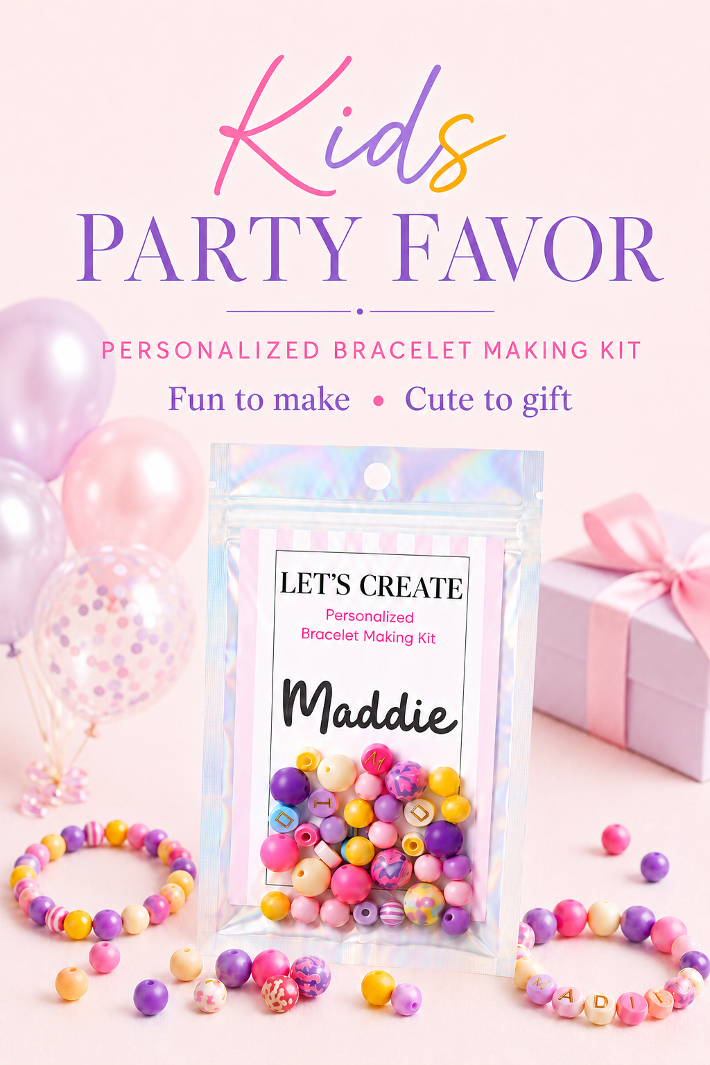 Personalized Party Favor Bracelet Kit
