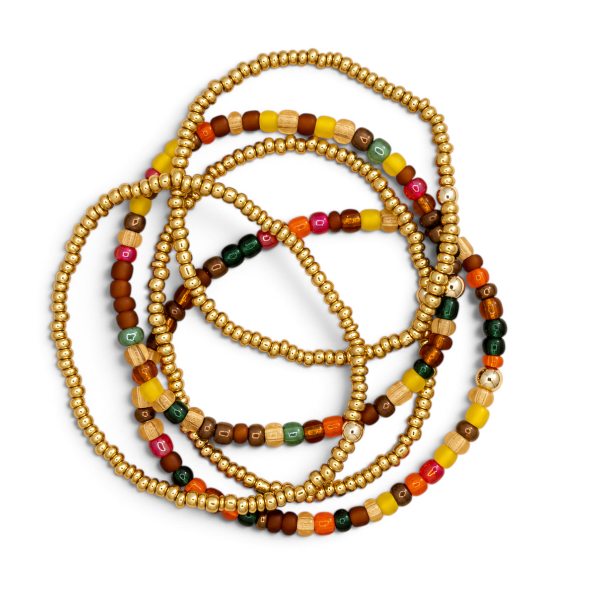 Fall Colors Stretch Bracelet Stack