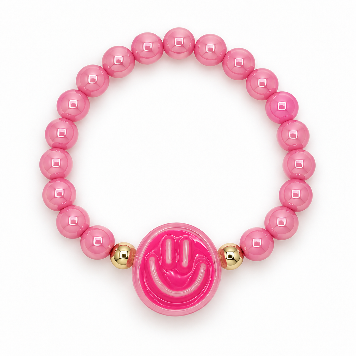 Be Happy Bracelet – Hot Pink