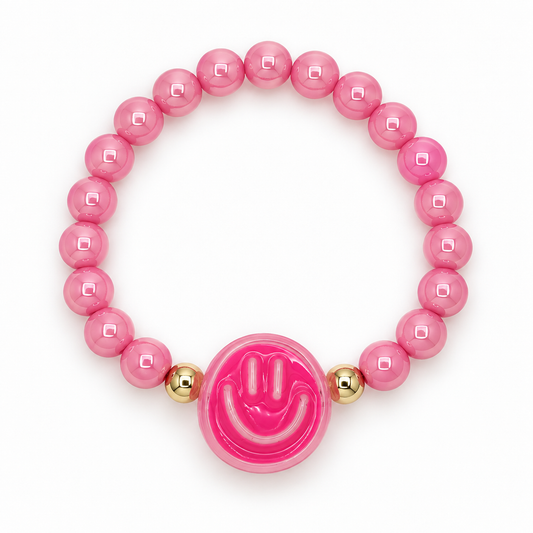 Be Happy Bracelet – Hot Pink
