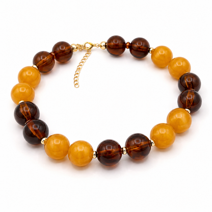 Amber Tortoiseshell Statement Necklace