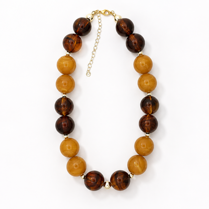 Amber Tortoiseshell Statement Necklace