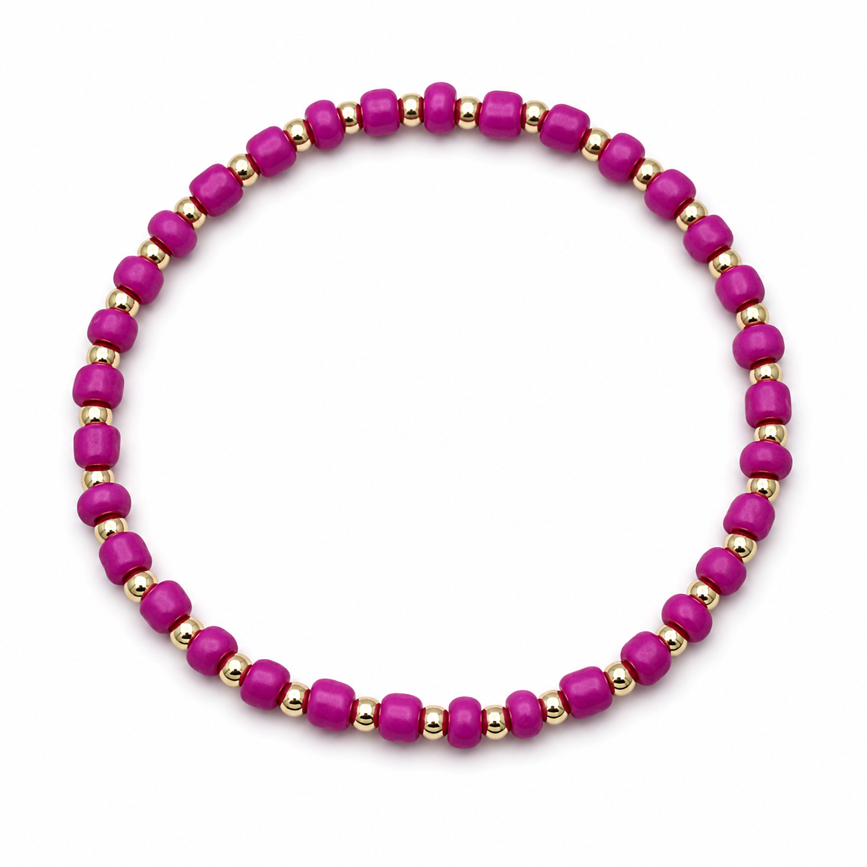 Glass Seed Bead Bracelet – Choose Your Color | Shown in Black