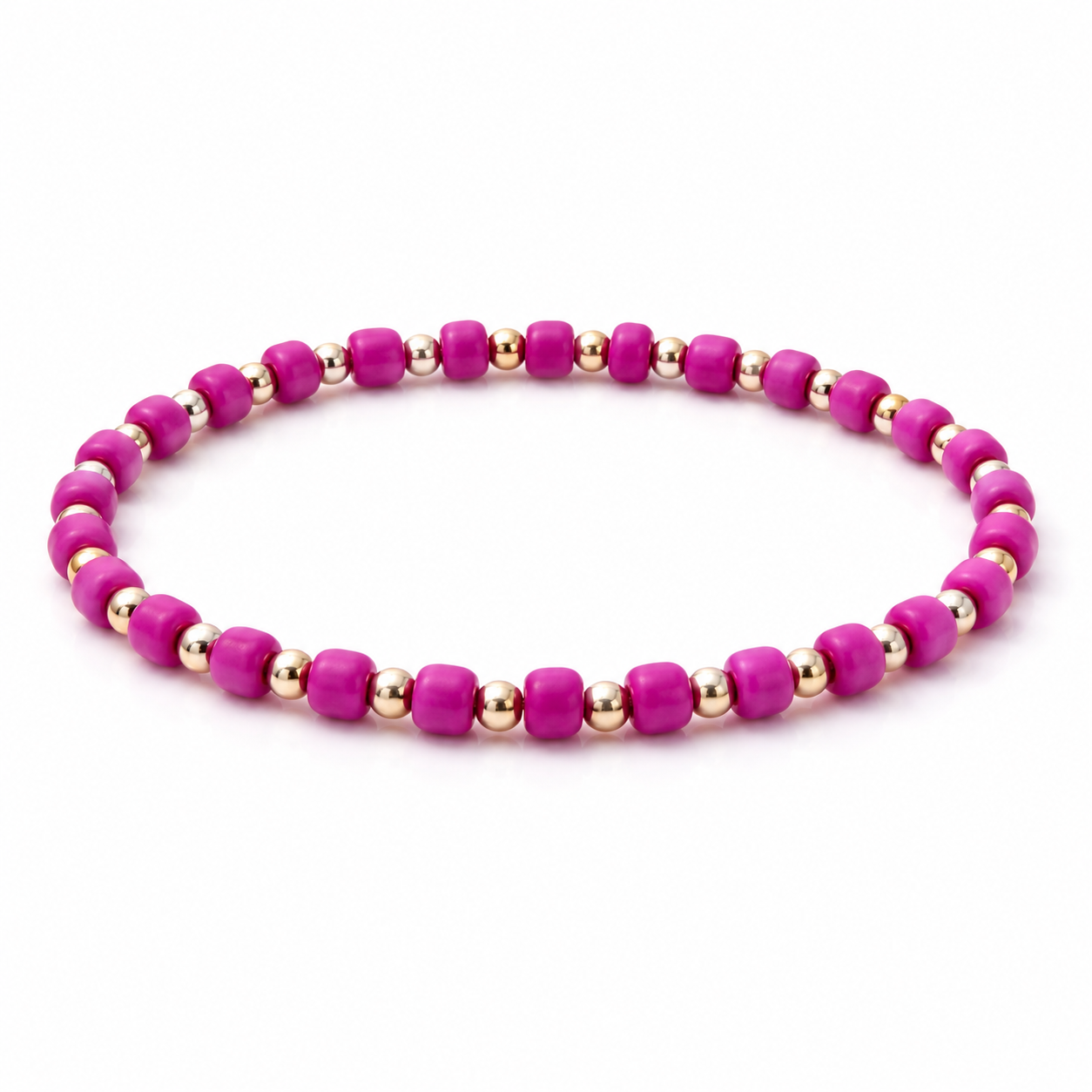 Glass Seed Bead Bracelet – Choose Your Color | Shown in Black