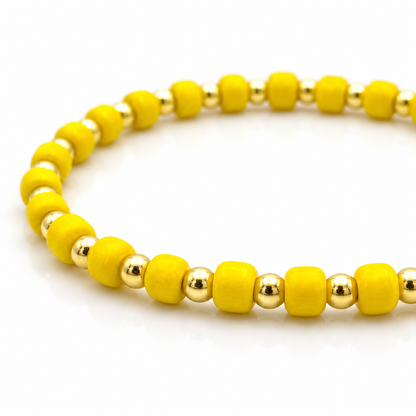 Glass Seed Bead Bracelet – Choose Your Color | Shown in Black
