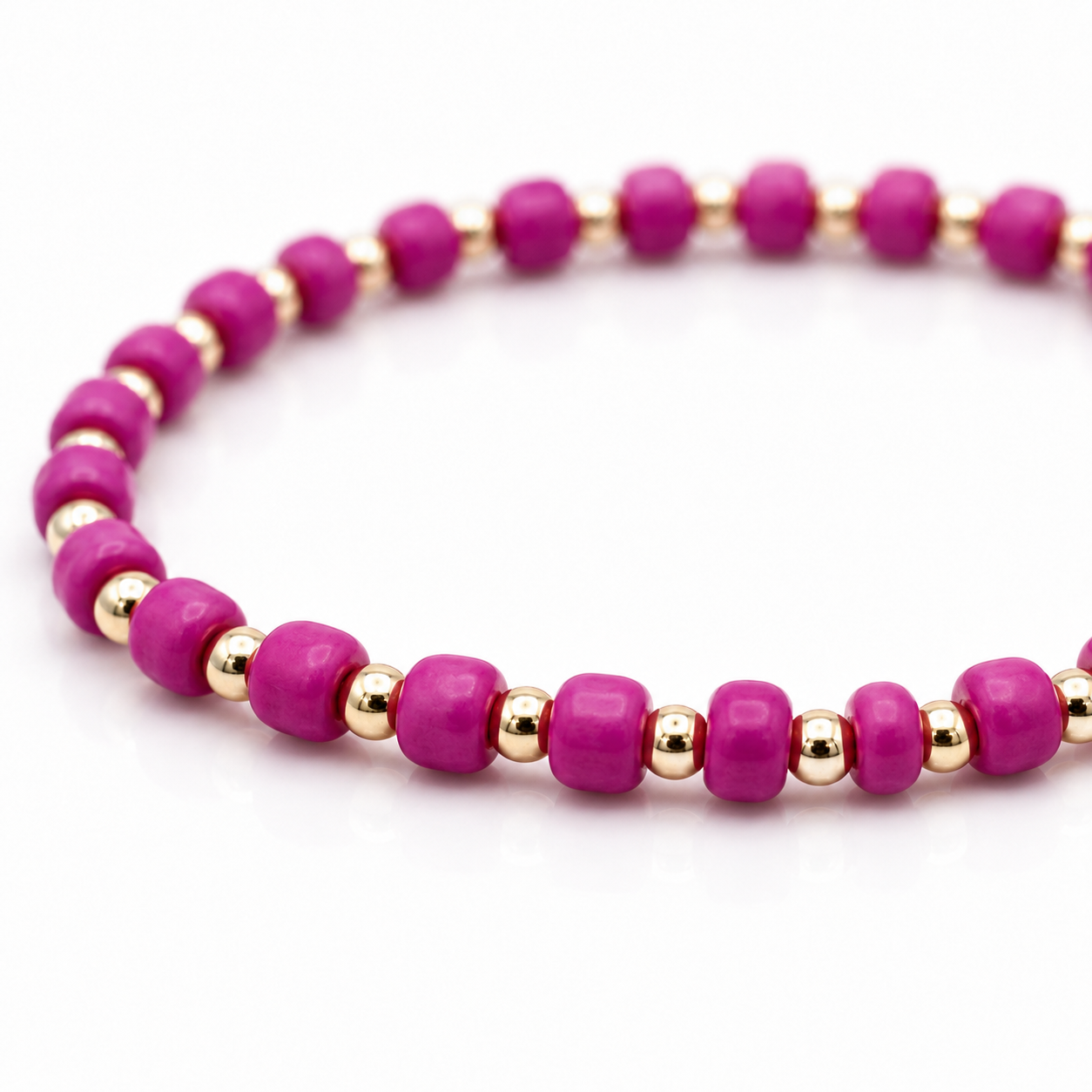 Glass Seed Bead Bracelet – Choose Your Color | Shown in Black