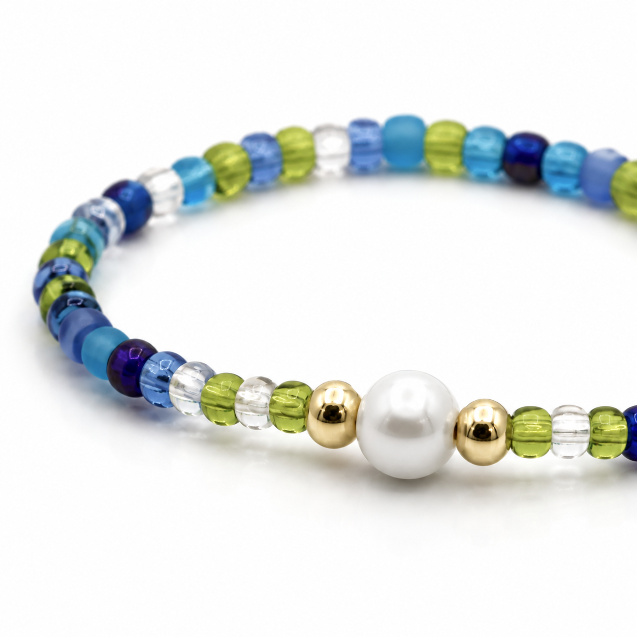Pearl Elegance Bracelet – Navy