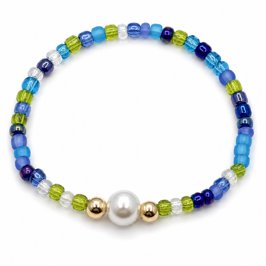 Pearl Elegance Bracelet – Fall Colors