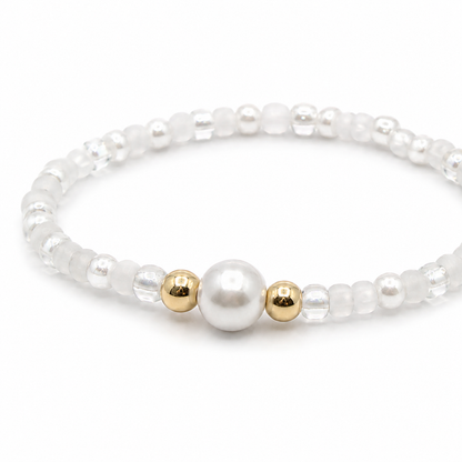 Pearl Elegance Bracelet – Navy