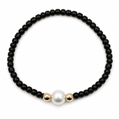Pearl Elegance Bracelet – Navy