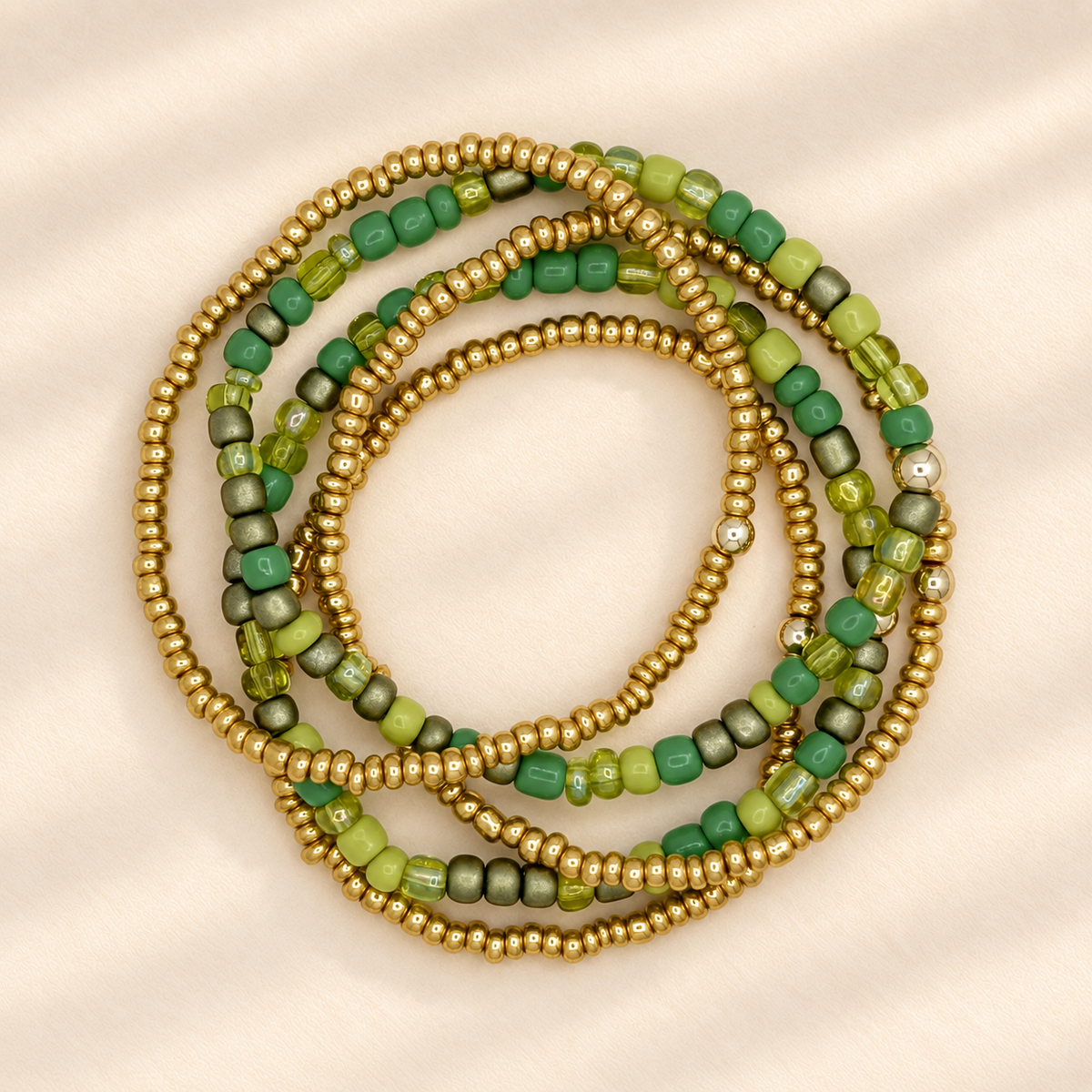Camouflage Stretch Bracelet Stack