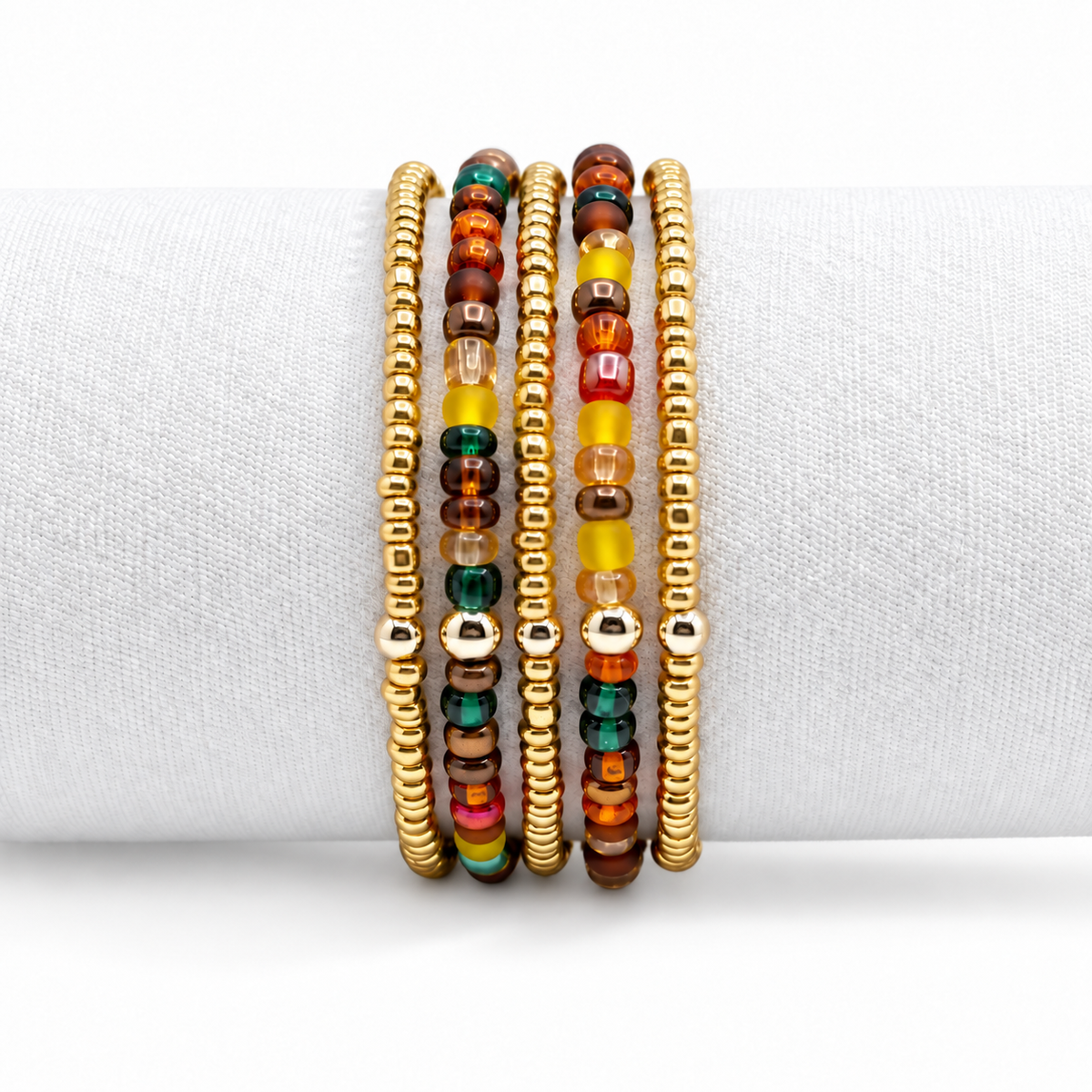 Fall Colors Stretch Bracelet Stack