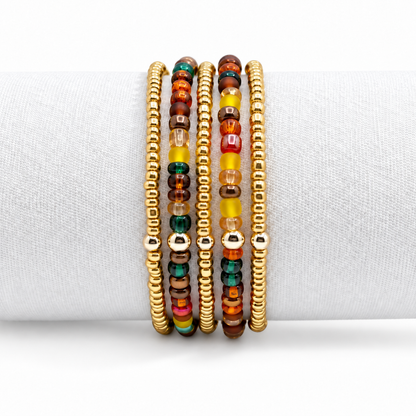 Fall Colors Stretch Bracelet Stack