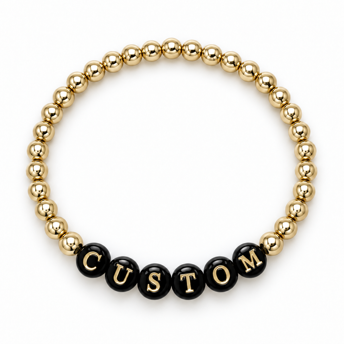 Touch of Glass Personalized Bracelet – Black
