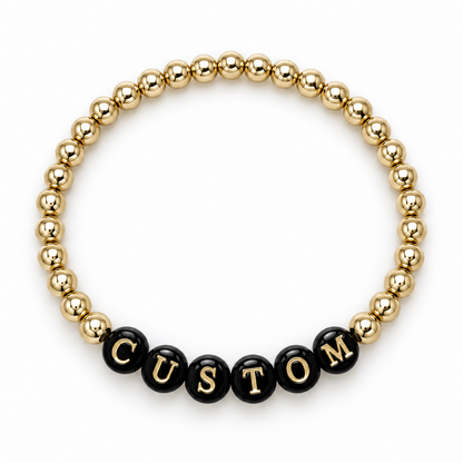 Touch of Glass Personalized Bracelet – Black