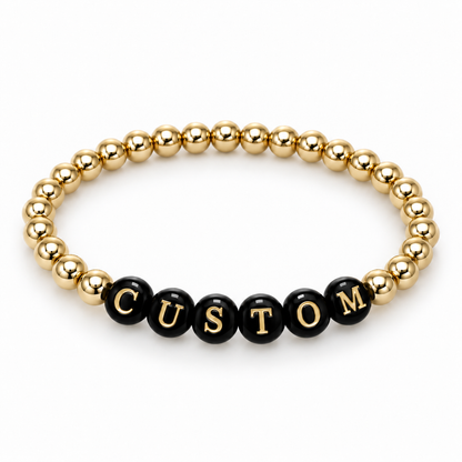 Touch of Glass Personalized Bracelet – Black