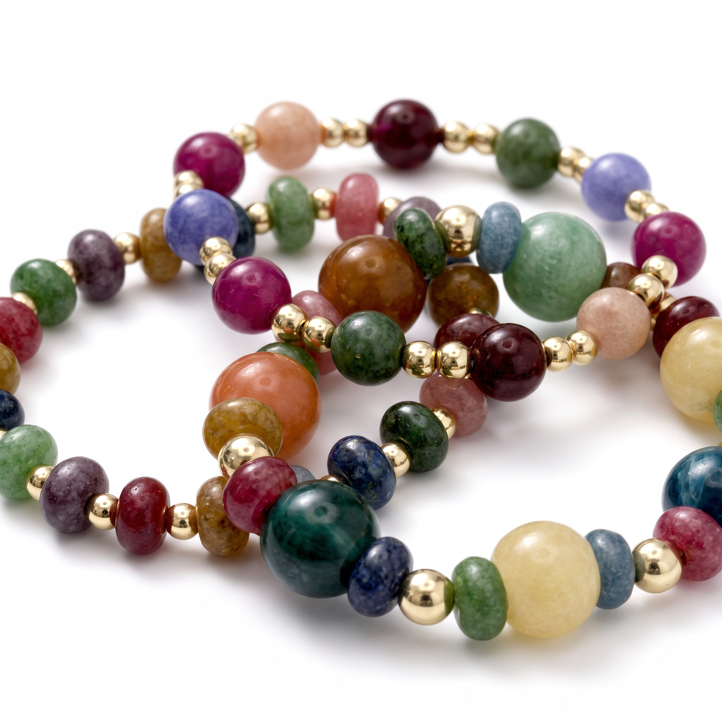 Multi Colored Resin and Stone Bracelet