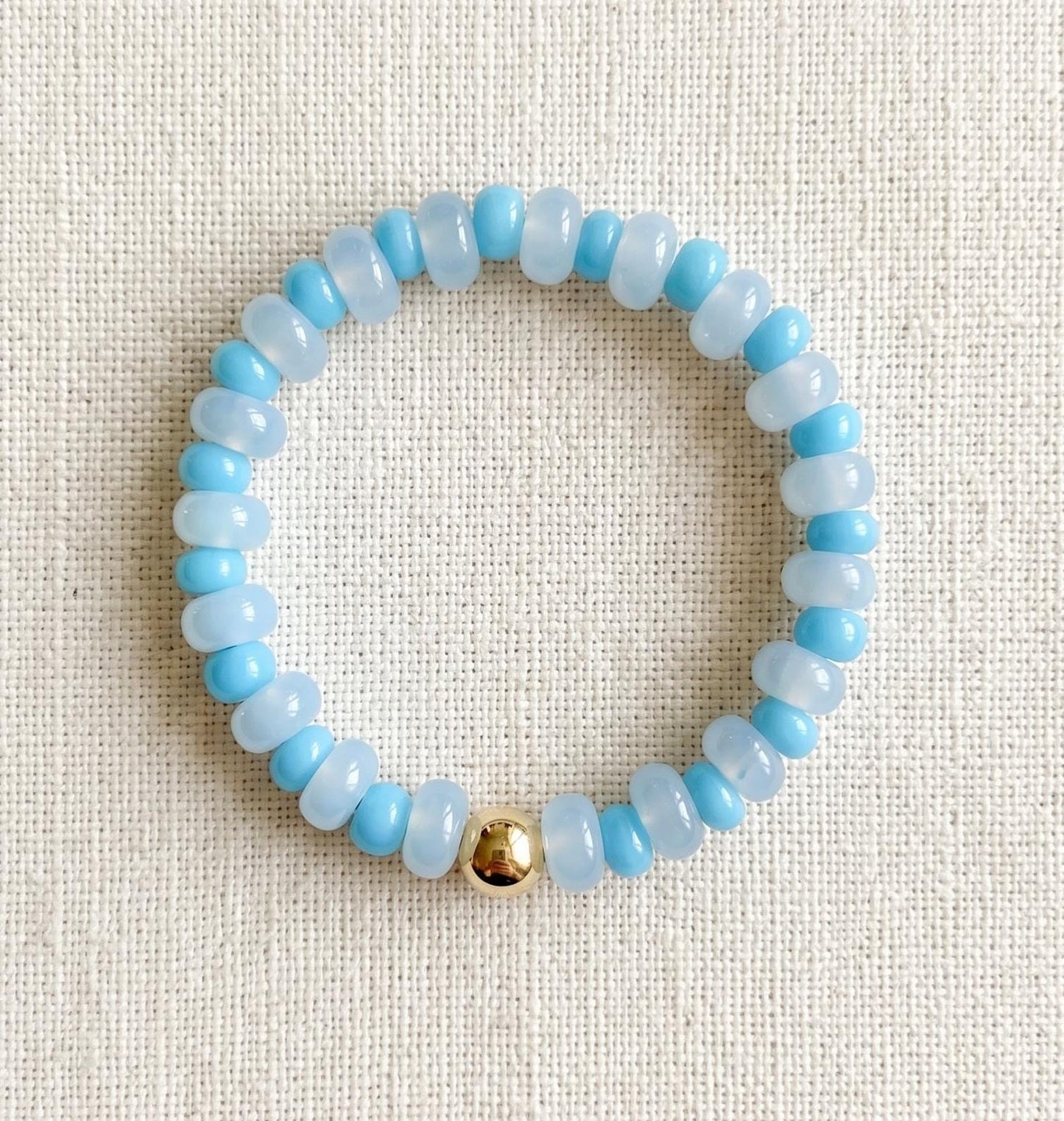 Yellow Glass Rondelle Bracelet
