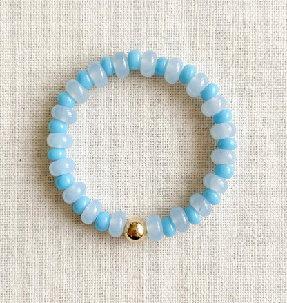 Yellow Glass Rondelle Bracelet