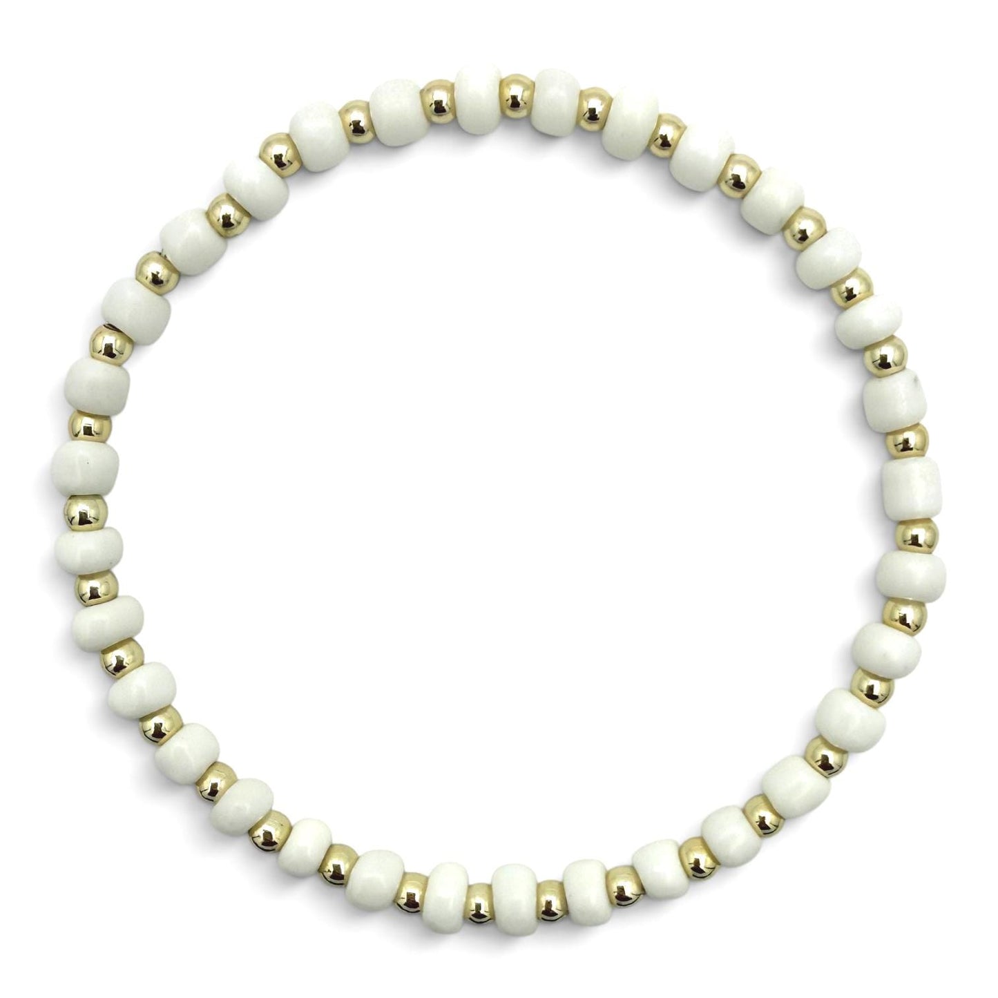 Glass Seed Bead Bracelet – Choose Your Color | Shown in Black