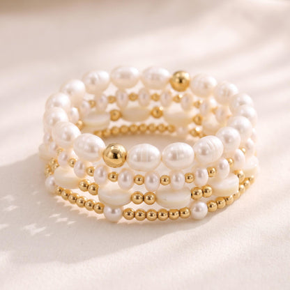 Elegant Four Pearl Stack or Singles