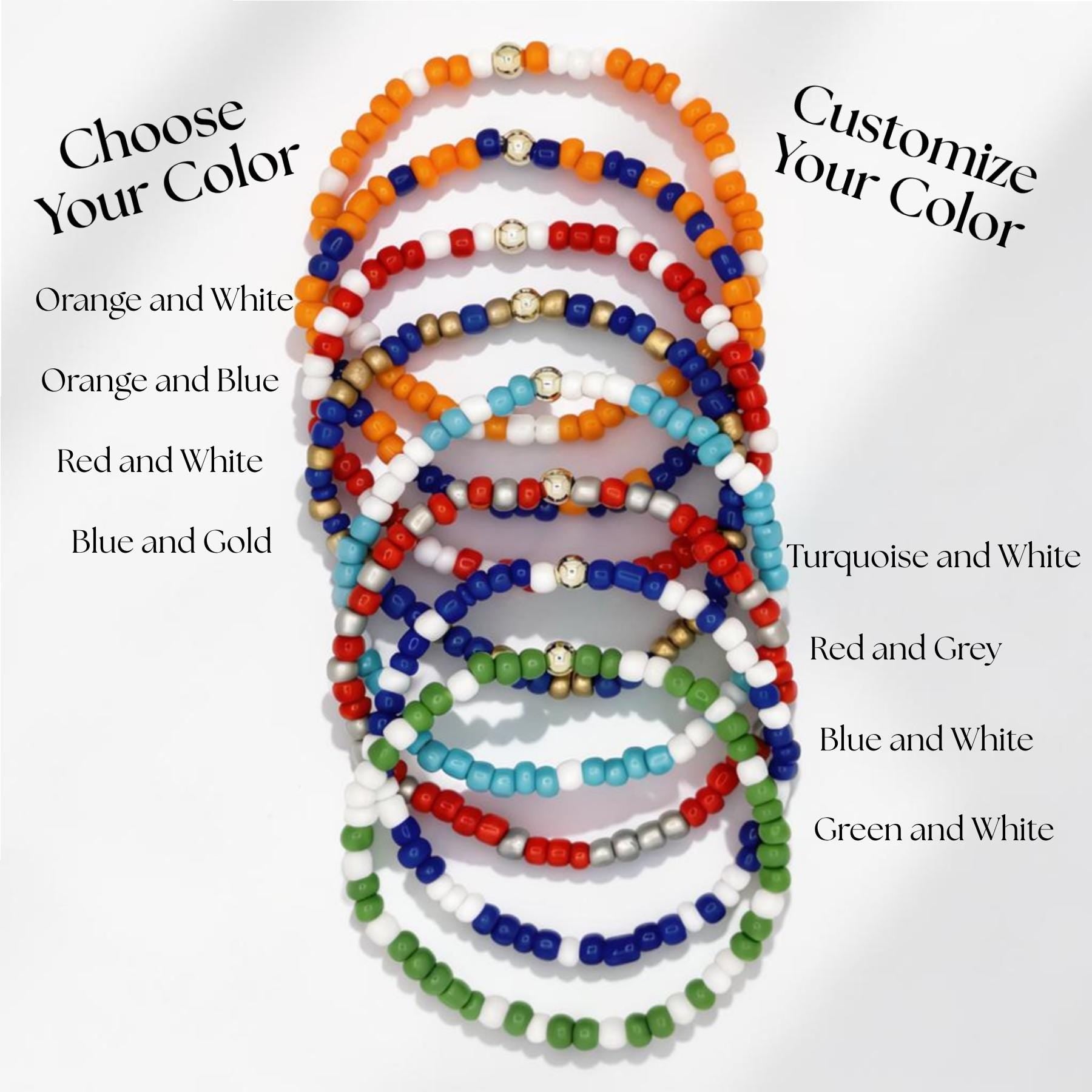 Sports Mom Jewelry Gift Customizable Team Bracelet 14k Gold Filled Beads Athletic Charm Collection Football Basketball Soccer Baseball Tennis Options Stretch Wristband Design Perfect Fan Accessory Youth Sports Gift Team Spirit Jewelry Coach