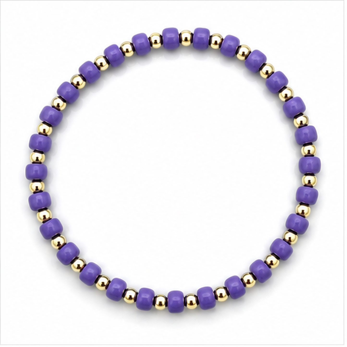 Glass Seed Bead Bracelet – Choose Your Color | Shown in Black