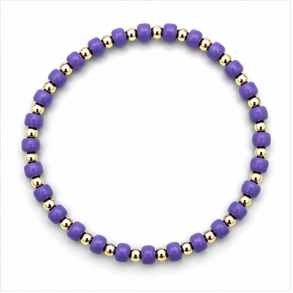 Glass Seed Bead Bracelet – Choose Your Color | Shown in Black
