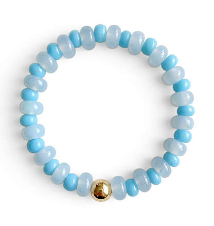 Pink Glass Rondelle Bracelet