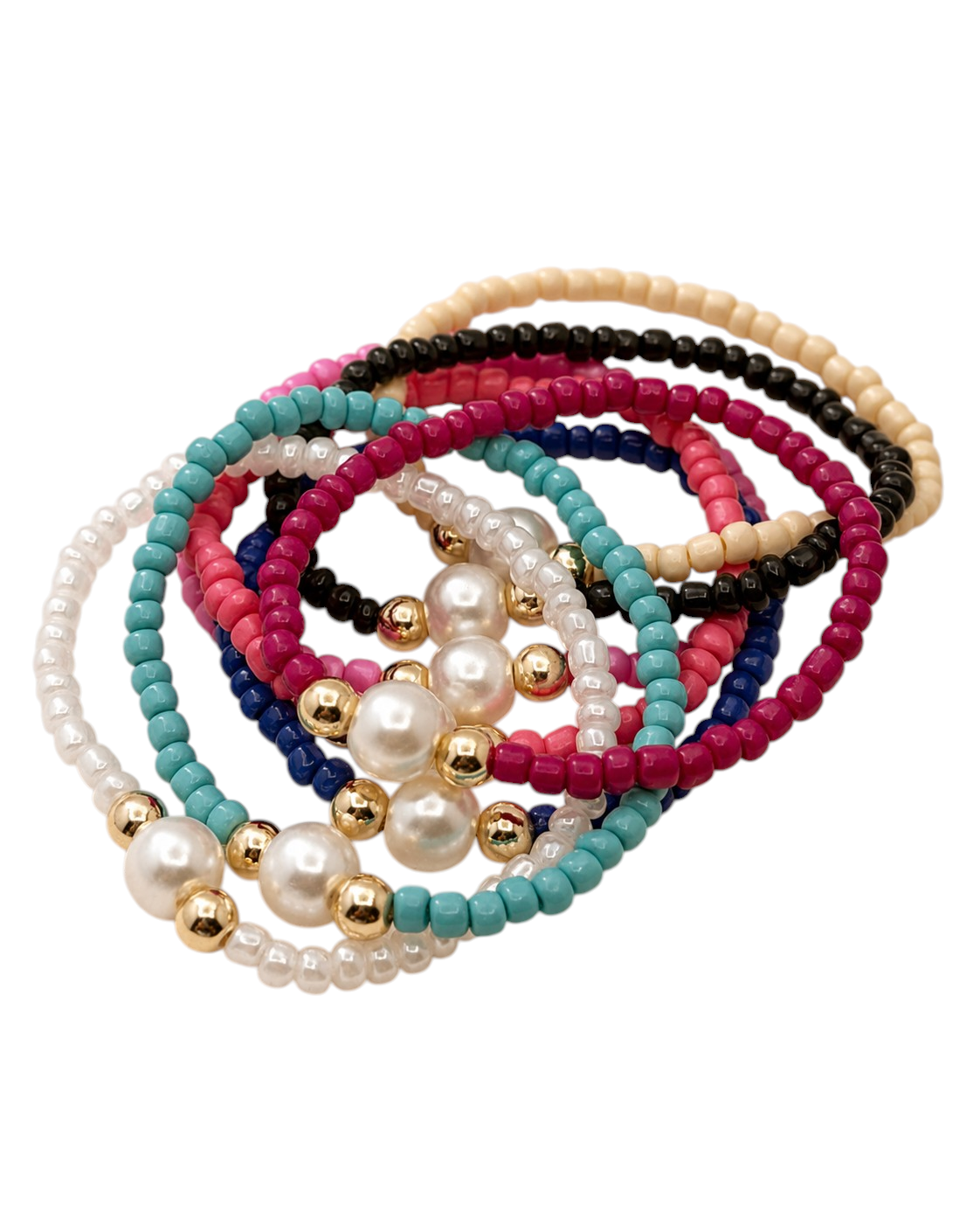 Pearl Elegance Bracelet – Navy