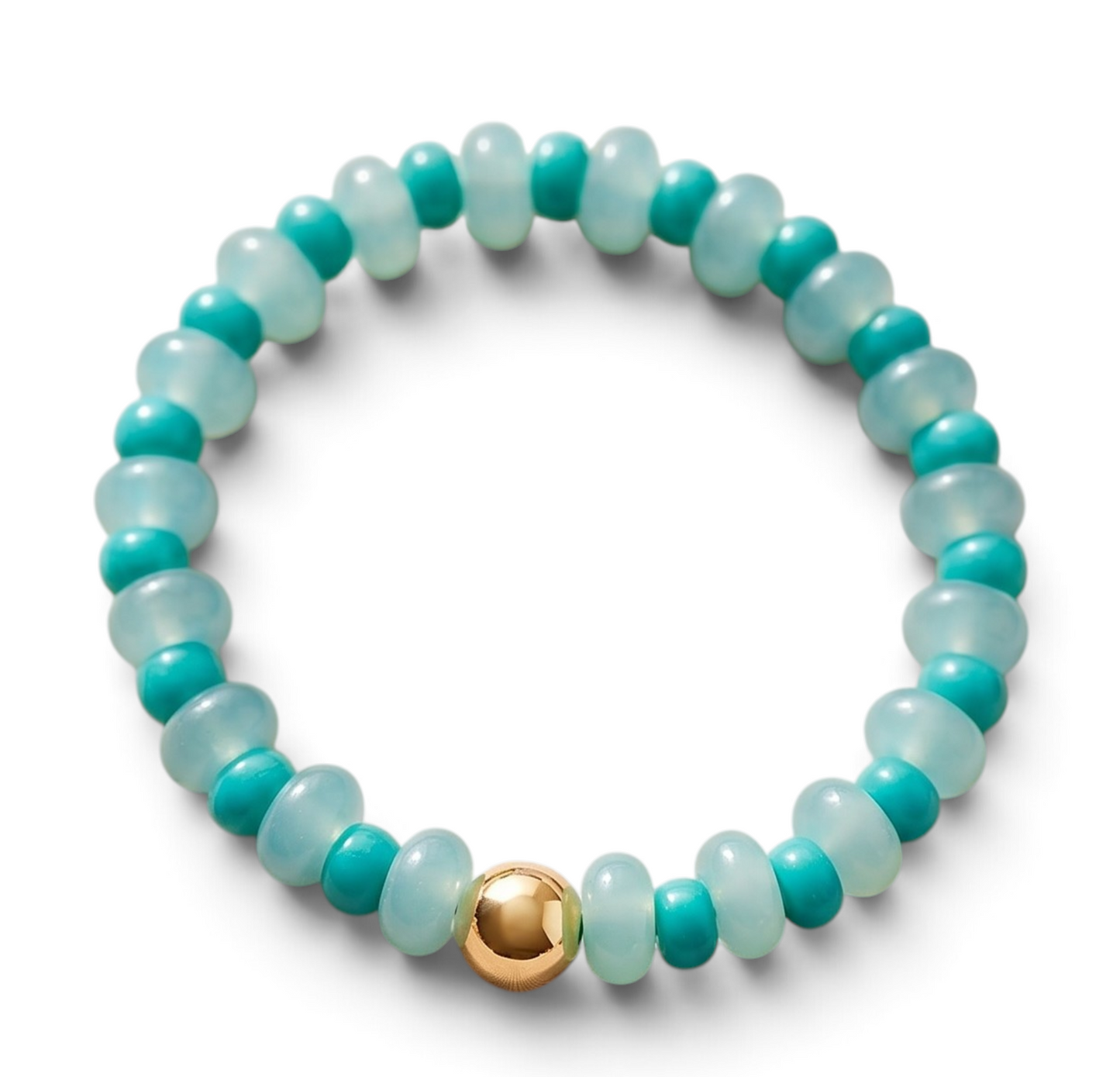 Pink Glass Rondelle Bracelet
