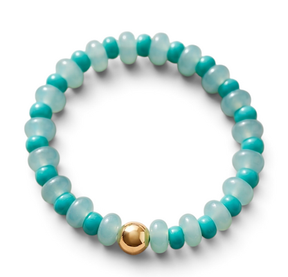Pink Glass Rondelle Bracelet